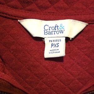 Croft & Barrow Burgundy Quilted Top